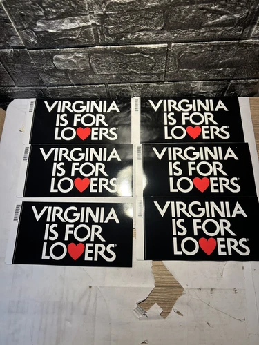 Qty-6 VIRGINIA IS FOR LOVERS Brand New, High Quality Decal-3.5" x 6.5"