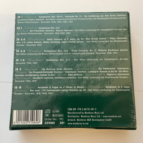 Karl Bohm - Karl Bohm (10 x CD Box Set) NEW & SEALED - Imagen 2 de 2
