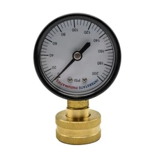 3/4" GHT 2 inch Water Pressure Gauge 200 PSI - G2012-200W