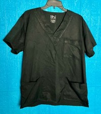 BHU LARGE BLACK NURSING MEDICAL WORK SCRUB TOP