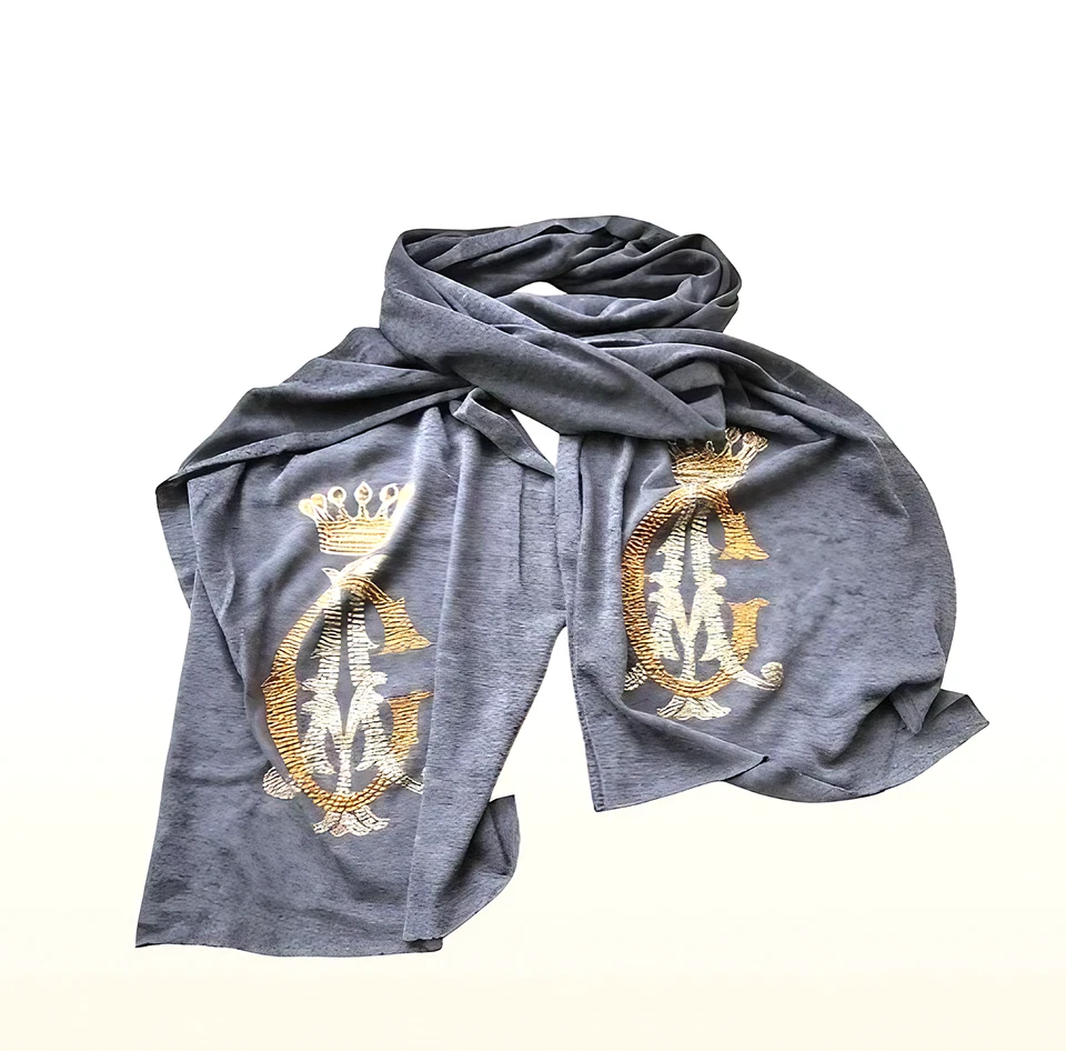 罕见 Y2K CHRISTIAN AUDIGIER 装饰炭棉围巾 90 年代 Glam — 第 4/4 张图片