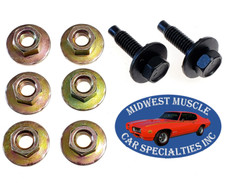 64-72 Gm Front Bucket Bench Seat Track To Floor Pan Bolts Nuts Hardware 8pcs A5
