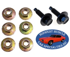 64-72 GM Front Bucket Bench Seat Track To Floor Pan Bolts Nuts Hardware 8pcs A5