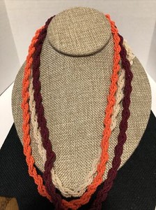 Authentic three layer seed bead Twist 18 inch necklace slide clasp Gold Plated SW Colors￼