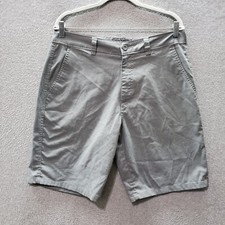 O' Neill Men Shorts 34 Gray Chino Mid Rise Pockets 10" Inseam Casual Summer