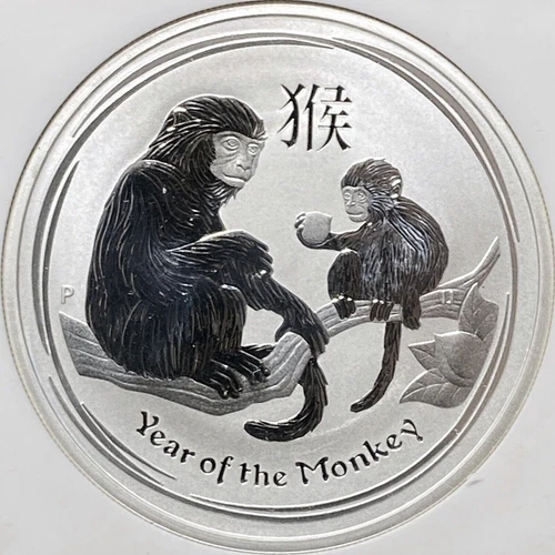 AUSTRALIA. 2016, Dollar, Silver - NGC MS69 - Year of the Monkey 🐒 