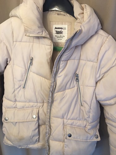 Zara Kids Puffer Cream Coat With Hood 