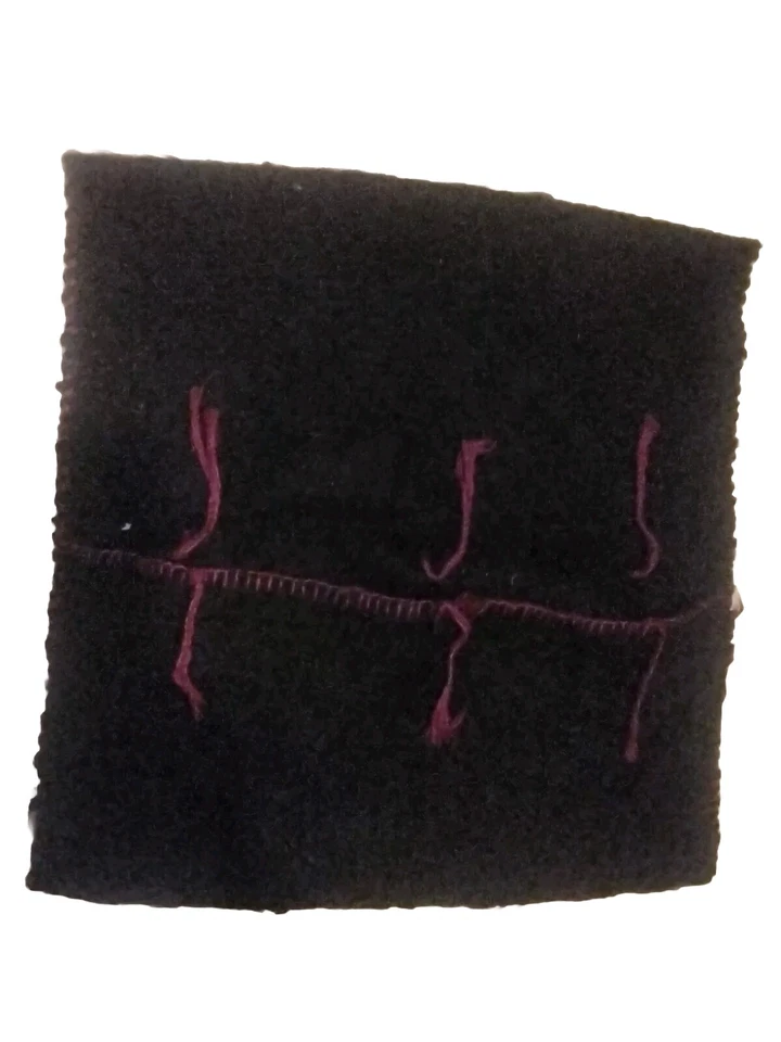 ALMOHADA EURO BORDADA LANA NEGRA MULTICOLOR BOHO 19"X20" HECHA A MANO Foto 2 de 4