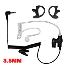 3.5mm Listen Only Acoustic Tube Headset Earpiece For Motorola With Earmold NEW