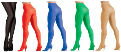 Adult Plus Size Solid Color Opaque Tights Fits 150 2 Lbs Ebay