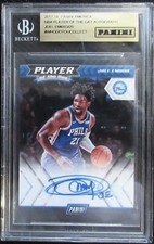 2017-18 JOEL EMBIID #JE - Panini NBA Player of Day Autograph - POD  BECKETT CASE