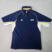 Pittsburgh Panthers Pitt Adidas Climacool Shirt Mens Small Blue Football Polo