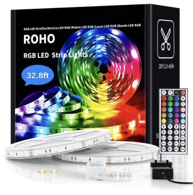 10m LED Streifen Lichter RGB Farbwechsel LED Lichtstreifen mit Fernbedienung DIY schneidbar