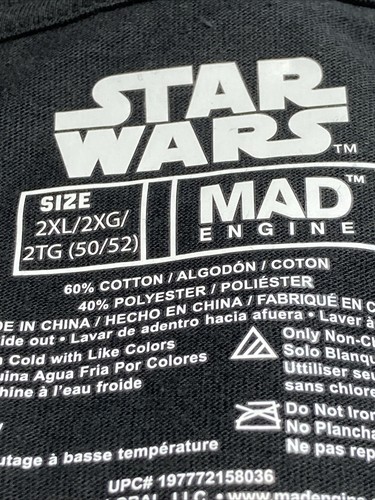 Star Wars Pack Of 2 Size 2XL (46-48), graphic T-Shirt New With Tag - Picture 15 of 23
