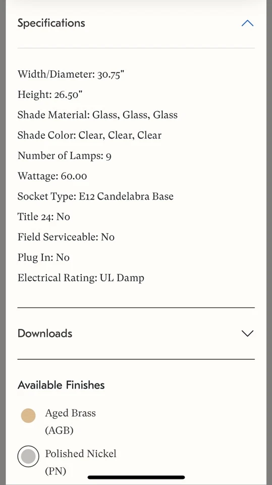 Lámpara de araña Hudson Valley Lighting moderna Foto 3 de 4