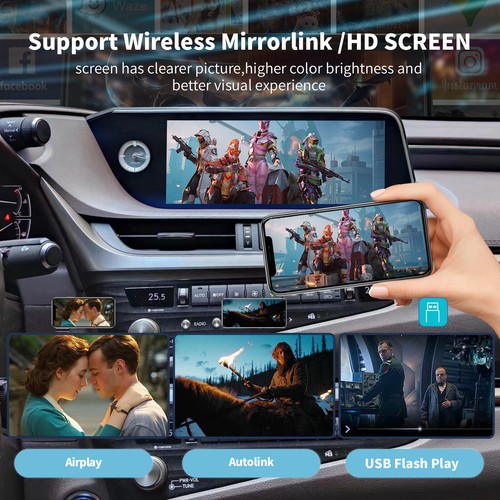 Pantalla táctil con Wireless Carplay/Android Auto para 2013-2021 Lexus ES 10,25 pulgadas - Imagen 3 de 9
