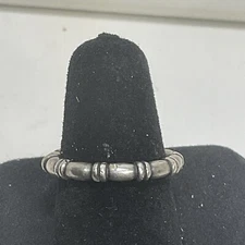 Vintage Wheeler Mfg Designer Sterling Silver Stamped Ale  Band Ring - Size 5.5