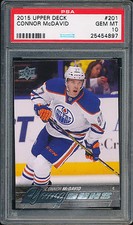 2015 UPPER DECK CONNOR MCDAVID YOUNG GUNS ROOKIE RC GEM-MT PSA 10 OILERS