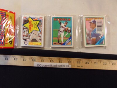 1988 Topps Baseball 42 Cards Rack Pack Don Sutton Angels on top Tony Gwynn Back