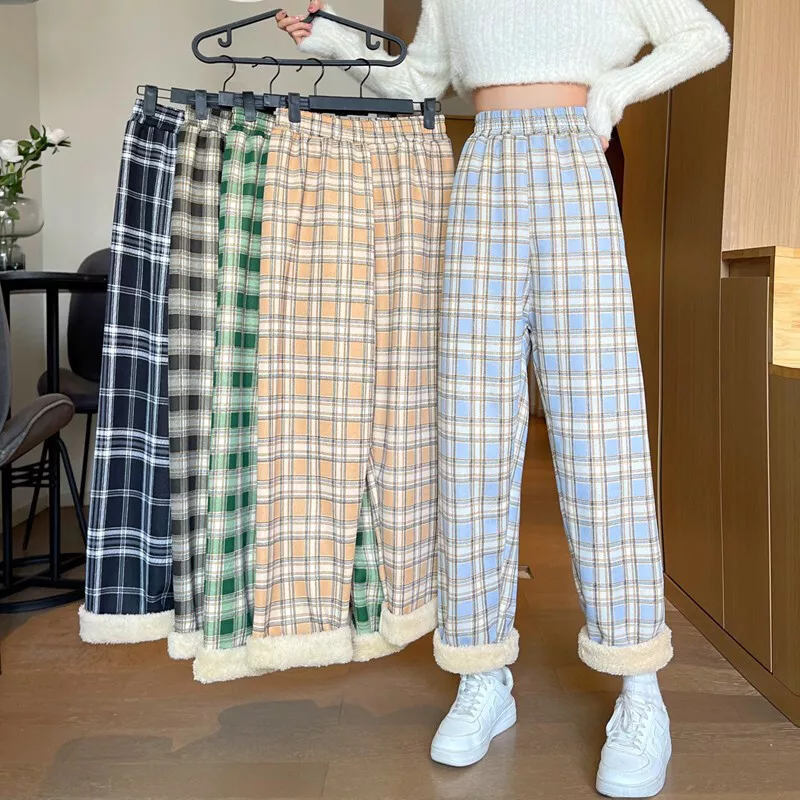 Bottom Fleece Lined Athletic Pants Trousers Joggers Women Men