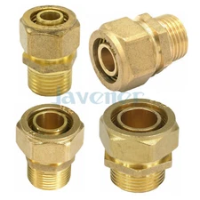 Fit Tube O.D 16/18/20/25/32mm x 1/2" 3/4" 1" BSP Male Pex-AL-Pex Brass Fitting