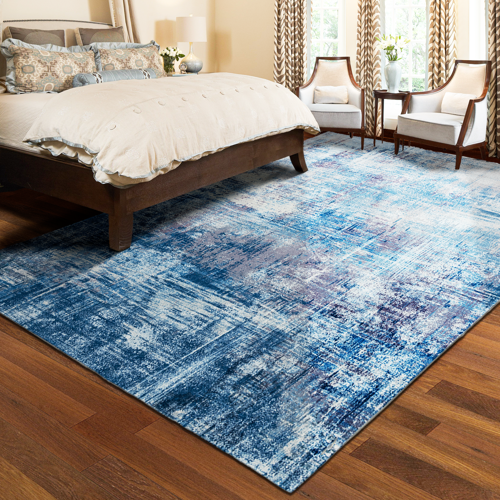 Soft imitation cashmere rug in multiple sizes for cozy comfort