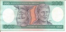 BRAZIL 200 CRUZEIROS N/D (1984)