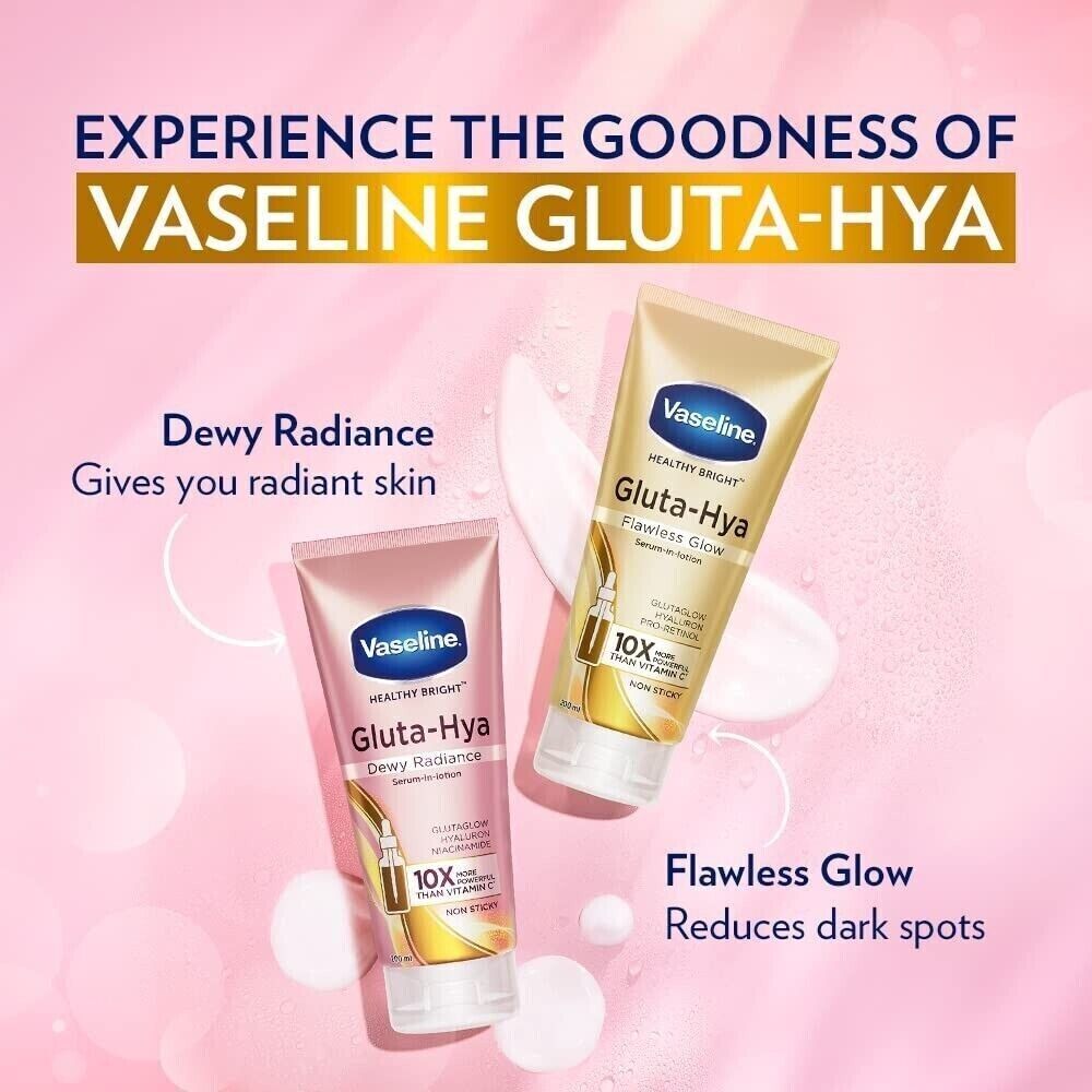 Vaseline Healthy Bright Gluta-Hya Serum Burst Lotion Dewy Radiance