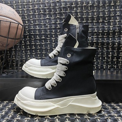 rick Thickened high-top wide shoelaces shoes owens