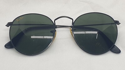 vintage B&L RayBan W0604 ラウンドメタル 黒 ボシュロム Ray Ban Bausch and Lomb Vintage W0604 Round Metal Black Sunglasses