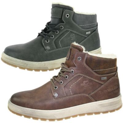 TOM TAILOR 5881602 Herren Schnür Boots Allwetterstiefel gefüttert Reißverschluss