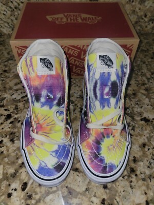 NEW VANS Sk8-Hi Tapered Mens US Sz 5 Women 6.5 Washed Tie Dye Multi True White