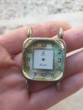 ZZERO CASSA OROLOGIO QUARZO VINTAGE UOMO Con Vetro Zaffiro NON FUNZIONANTE RARO