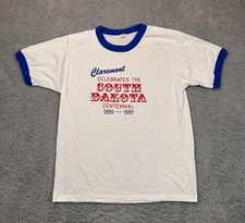 Vtg 80s Screen Stars USA Made Single Stitch Sleeve South Dakota Centennial L