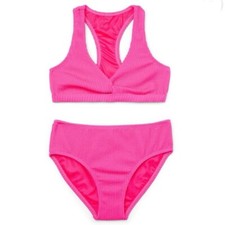 Wonder Nation Girls Two Piece Popcorn Twist Bikini Set Medium 7-8 New with Tags