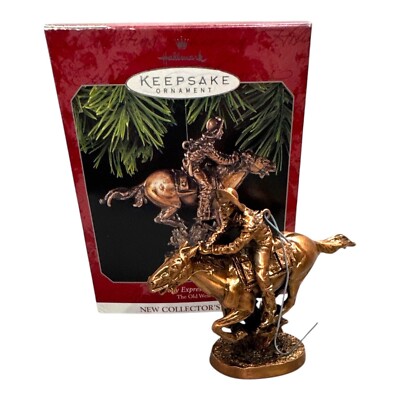1998 Hallmark Keepsake Ornament Pony Express Rider The Old West Series Vintage