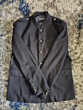 Karl Lagerfeld Military Blazer JACKET BLACK SIZE LARGE GENTLY WORN