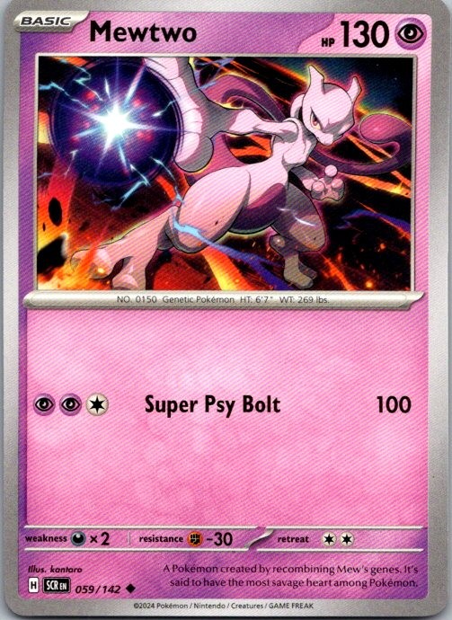 Mewtwo Uncommon SV07: Stellar Crown 059/142 NM