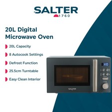 Salter Marino Digital Microwave Oven 20L Auto-Cook Defrost 95 min Timer 800W