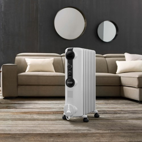 De'Longhi Radia S Oil Filled Radiator TRRS0715 1500W White 7 Fin Electric
