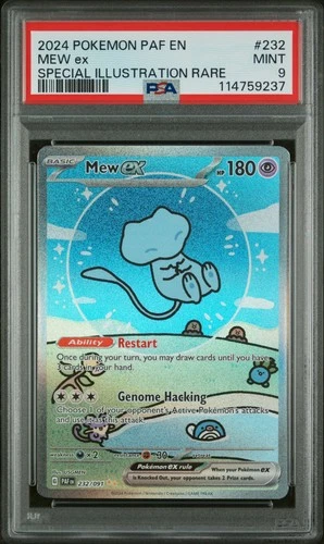 2024 POKEMON PAF EN-PALDEAN FATES SPECIAL ILLUSTRATION RARE #232 MEW EX PSA 9