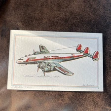 Roy Anderson Art Airplane Jet Postcard JohnsByrne Lockheed Constellation L 049