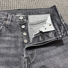 LEVI'S 501 S Skinny Premium Jeans Women's 27x28 Black High Rise Button Fly