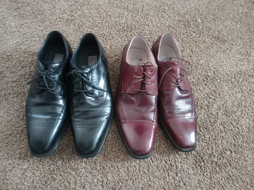 Vintage Men’s Size 10.5 Giovanni Dress Shoes Lot 2 Pairs Black Brown