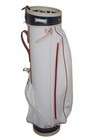 Vintage Don Martin Turf King Fur 35" Golf Bag RARE White Nylon And Leather — photo 3