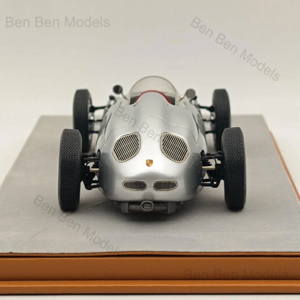 Tecnomodel 1/18 Porsche 718 F2 Presse Version 1960 CA18-TMP002 Silver Resin - Image 2 of 4