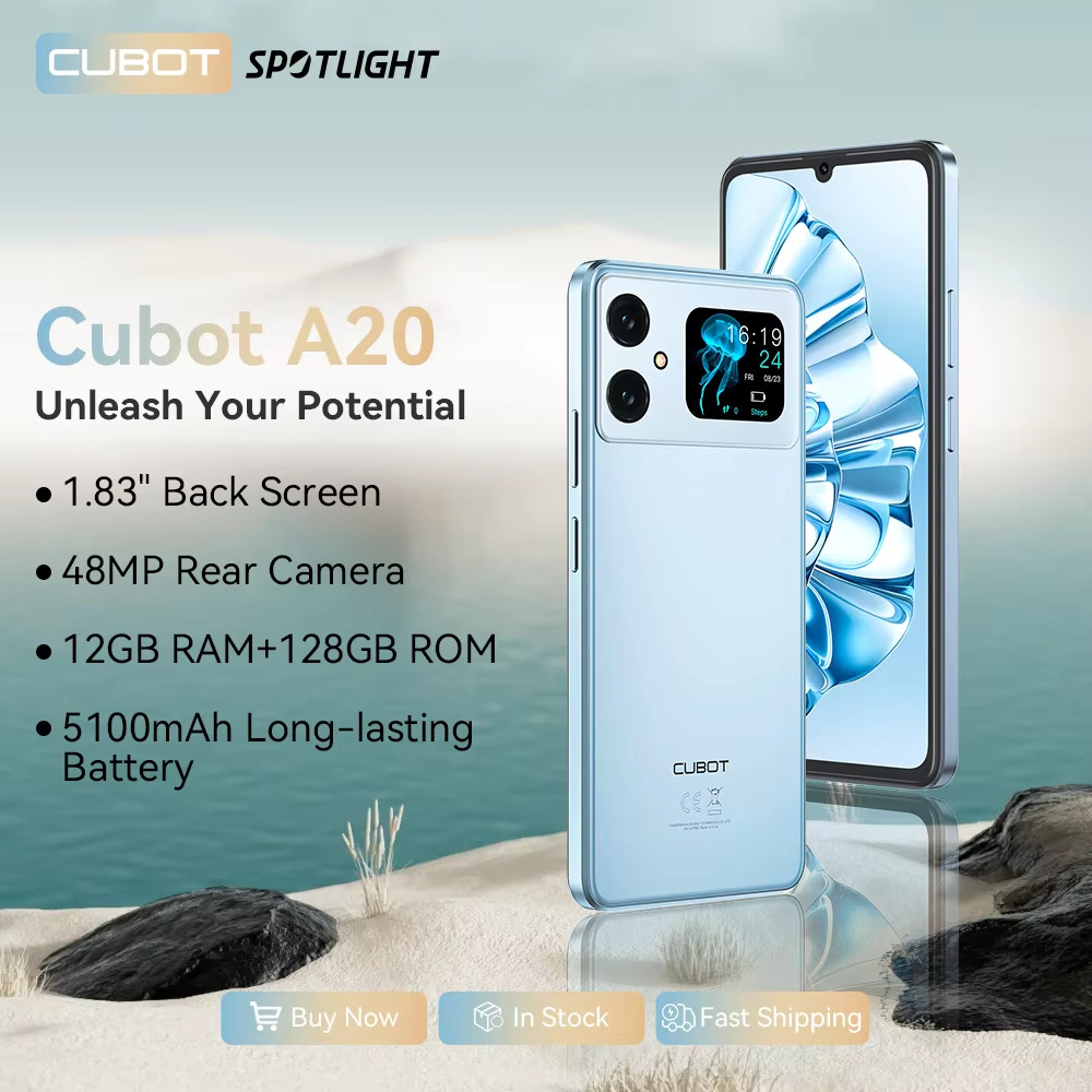 Cubot A20, Smartphone Android 14, 12GB (4GB+8GB Extend) RAM+