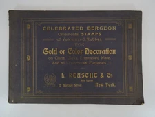 CELEBRATED BERGEON ORNAMENTAL STAMPS OF VULCANIZED RUBBER c.1905