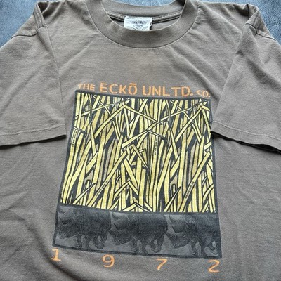 Vintage Y2K Ecko Unltd Faded Brown Graphic T-Shirt Hip-Hop Rap Skate Men s Large