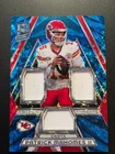 2024 Panini Spectra - Triple Threats Patrick Mahomes II Neon Blue Prizm /60